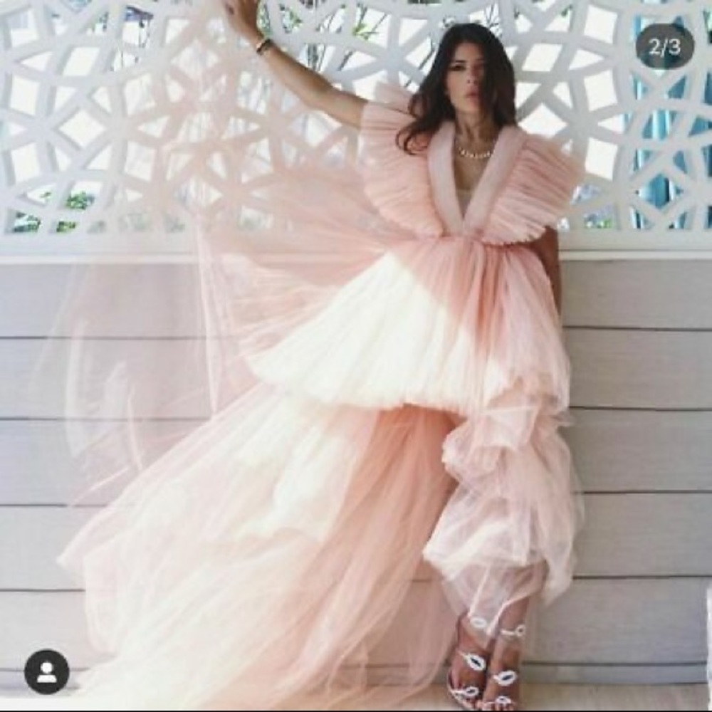 Giambattista Valli x H&M peach tulle gown